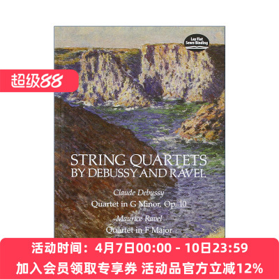 英文原版 String Quartets by Debussy and Ravel 德彪西与拉威尔弦乐四重奏 G小调 F大调 英文版 进口英语原版书籍