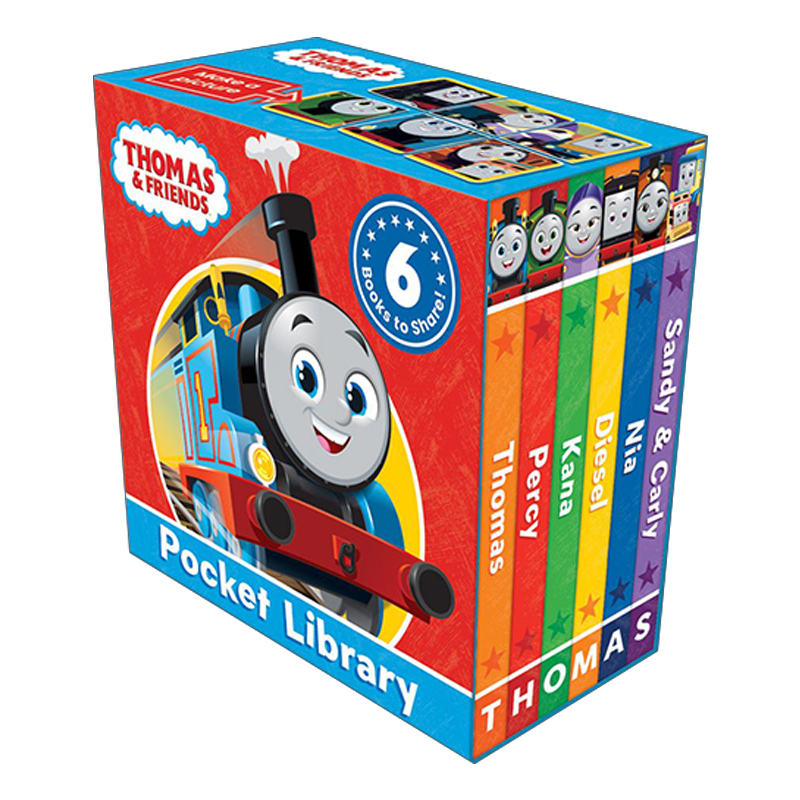 托马斯小火车 小小图书馆 英文原版绘本 Thomas & Friends Pocket Library 手掌纸板书6册 英文版 进口英语原版书籍