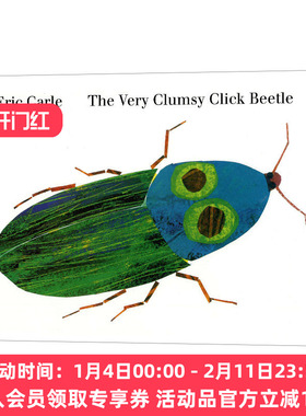 英文原版 The Very Clumsy Click Beetle 笨笨的叩头虫 精装绘本 发音书 艾瑞卡尔 Eric Carle 英文版 进口英语原版书籍
