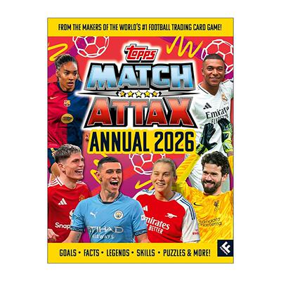 英文原版 Match Attax Annual 2026 欧冠球星卡牌游戏 2026年鉴 精装 英文版 进口英语原版书籍
