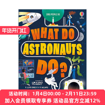 英文原版 What Do Astronauts Do 宇航员做什么 Usborne尤斯伯恩儿童航空科普百科精装绘本 英文版 进口英语原版书籍
