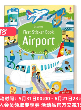 英文原版 First Sticker Book Airport 贴纸书 机场 宝宝贴纸书 绘本 英文版 进口英语原版书籍