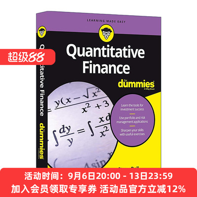 英文原版 Quantitative Finance for Dummies 量化投资入门 哲学博士Steve Bell 英文版 进口英语原版书籍
