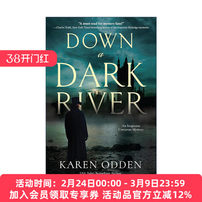英文原版 Down a Dark River Inspector Corravan Mystery 01 沿着黑暗的河流 科拉文探长之谜1 推理小说 Karen Odden 英文版