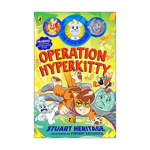 英文原版 The O.D.D. Squad Operation Hyperkitty 隐形狗大侦探4 儿童幽默小说彩色插画 英文版 进口英语原版书籍