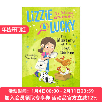 英文原版 Lizzie and Lucky The Mystery of the Lost Chicken 利兹和乐奇 失踪小鸡之谜 英文版 进口英语原版书籍