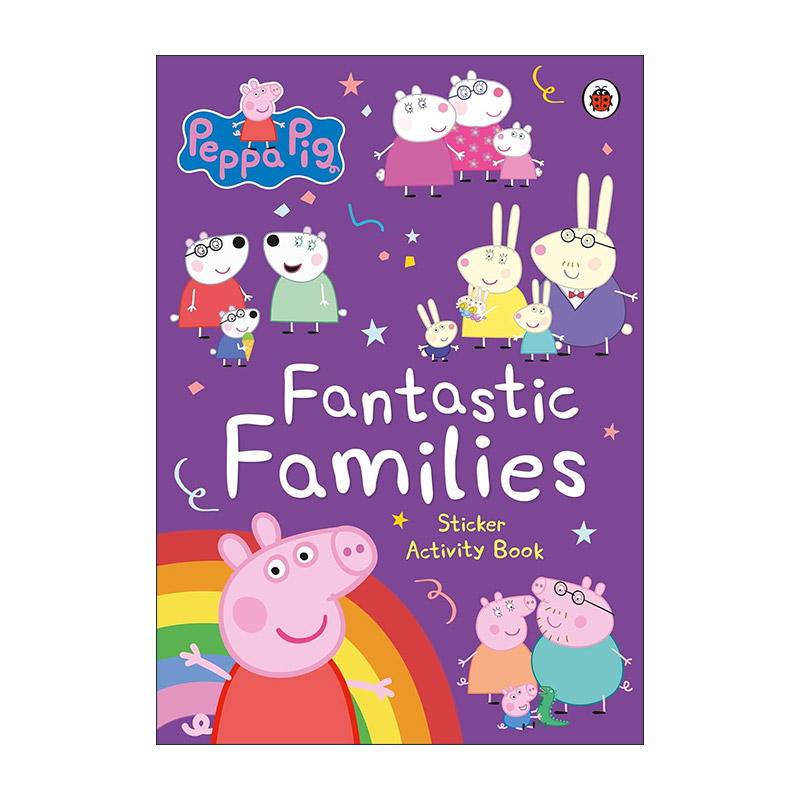 英文原版 Peppa Pig Fantastic Families Sticker Activity Book 小猪佩奇 奇妙的家庭 贴纸活动书 英文版 进口英语原版书籍