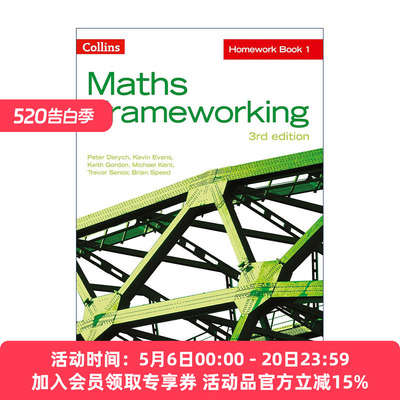 英文原版 Collins Maths Frameworking KS3 Maths Homework Book 1 柯林斯英国初一数学练习册 第三版 英文版 进口英语原版书籍
