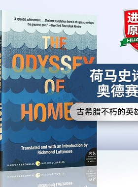 荷马史诗 奥德赛 英文原版 The Odyssey of Homer 英文版文学小说 古希腊西方古典文化 Lattimore翻译 正版进口书籍