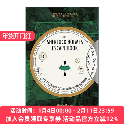 英文原版 The Sherlock Holmes Escape Book The Adventure of the London Waterworks 福尔摩斯密室逃脱系列 伦敦水厂冒险 益智