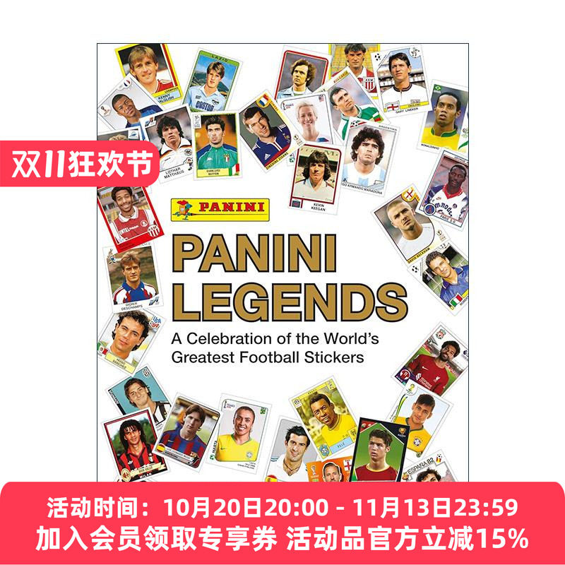 英文原版 Panini Legends 帕尼尼足球贴纸收藏 纪念伟大的足球运动员们 精装 英文版 进口英语原版书籍