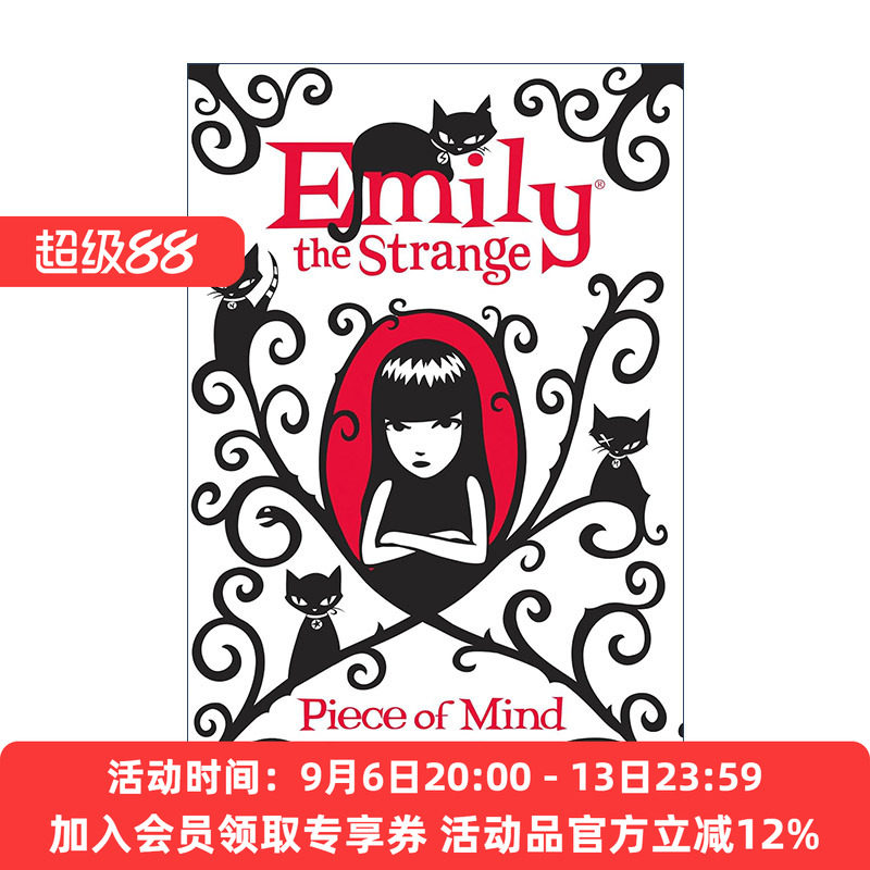 英文原版 Emily the Strange Piece of Mind 怪异的艾米莉 想法多多 美国经典漫画人物小说 儿童章节书 精装 进口英语原版书籍