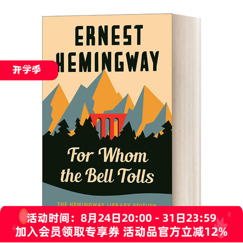 英文原版 For Whom the Bell Tolls 丧钟为谁而鸣 Hemingway Library Edition 英文版 进口英语原版书籍