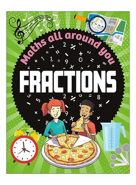 英文原版 Maths All Around You Fractions 数学无处不在 分数 儿童数学应用意识培养绘本 英文版 进口英语原版书籍