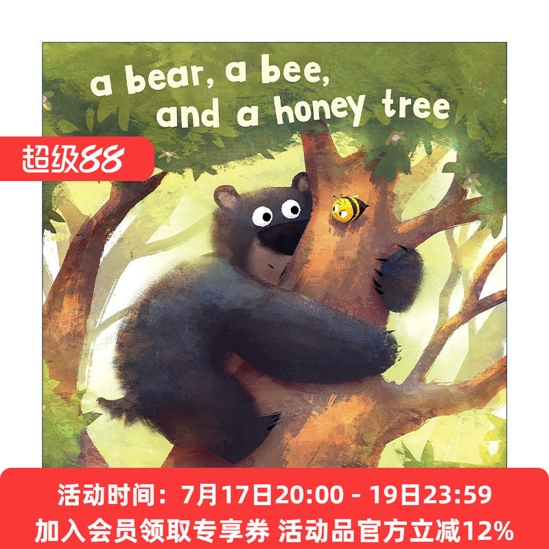 英文原版 A Bear a Bee and a Honey Tree 熊 蜜蜂与蜂蜜树 儿童精装绘本 Brandon James Scott 英文版 进口英语原版书籍
