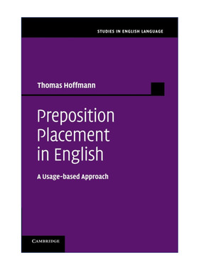英语介词置位  英文原版 Preposition Placement in English 剑桥英语语言研究系列 英文版 进口英语原版书籍