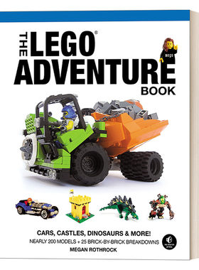 英文原版 The LEGO Adventure Book  Vol. 1 乐高创意书系列1 汽车、城堡、恐龙等等! 乐高搭建技巧指南 英文版 进口英语原版书籍
