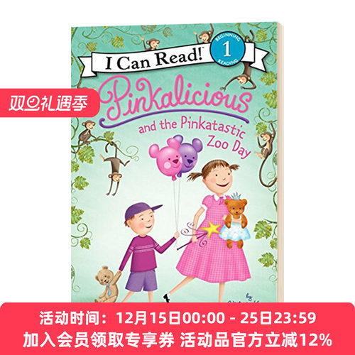 英文原版 I Can Read Level1 Pinkalicious and the Pinkatastic Zoo Day 我可以读1级 粉红控去动物园 汪培珽 英文版 进口英语书