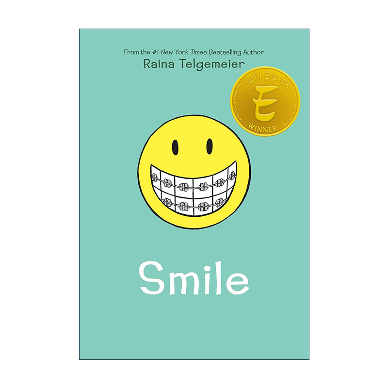 英文原版 Smile 微笑 精装 Raina Telgemeier 图像小说 英文版 进口英语原版书籍