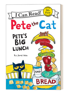 皮特猫分级阅读 英文原版 My First I Can Read Pete the Cat Pete's Big Lunch 英文版 进口英语原版书籍