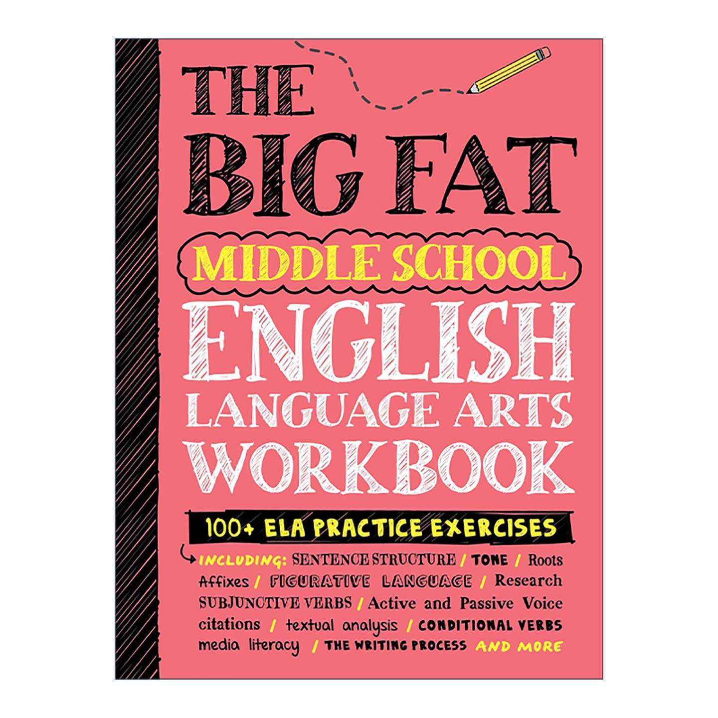英文原版 The Big Fat Middle School English Language Arts Workbook 大胖子笔记 英语语言艺术 英文版 进口英语原版书籍