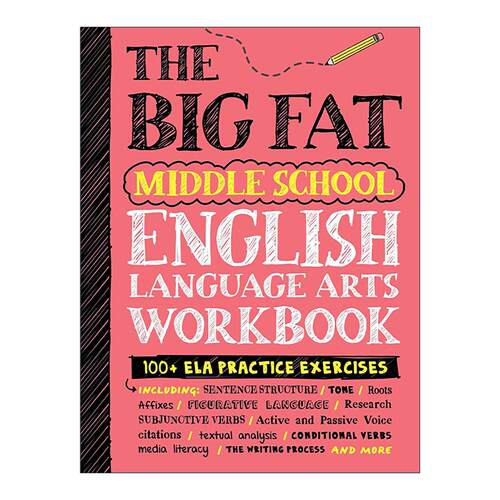 英文原版 The Big Fat Middle School English Language Arts Workbook 大胖子笔记 英语语言艺术 英文版 进口英语原版书籍