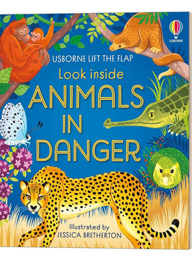 英文原版 Look inside Animals in Danger 揭秘危险动物 英文版 进口英语原版书籍