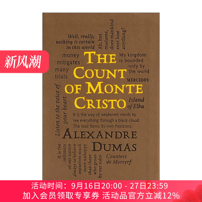 英文原版 Count of Monte Cristo 基督山伯爵 第2版 软精装皮质封面词云经典 Word Cloud Classics 英文版 进口英语原版书籍