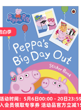小猪佩奇贴纸场景书  英文原版 Peppa Pig Peppa's Big Day Out Sticker Scenes Book 外出游玩 英文版 进口英语原版书籍