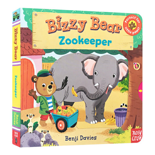 小熊很忙系列 动物管理员 英文原版绘本 Bizzy Bear Zookeeper 纸板活动操作书 幼儿英语启蒙玩具图画书 英文版进口原版书籍
