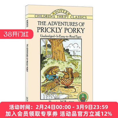 英文原版 The Adventures of Prickly Porky 桑顿 伯吉斯动物故事书 刺猪侠历险记 英文版 进口英语原版书籍