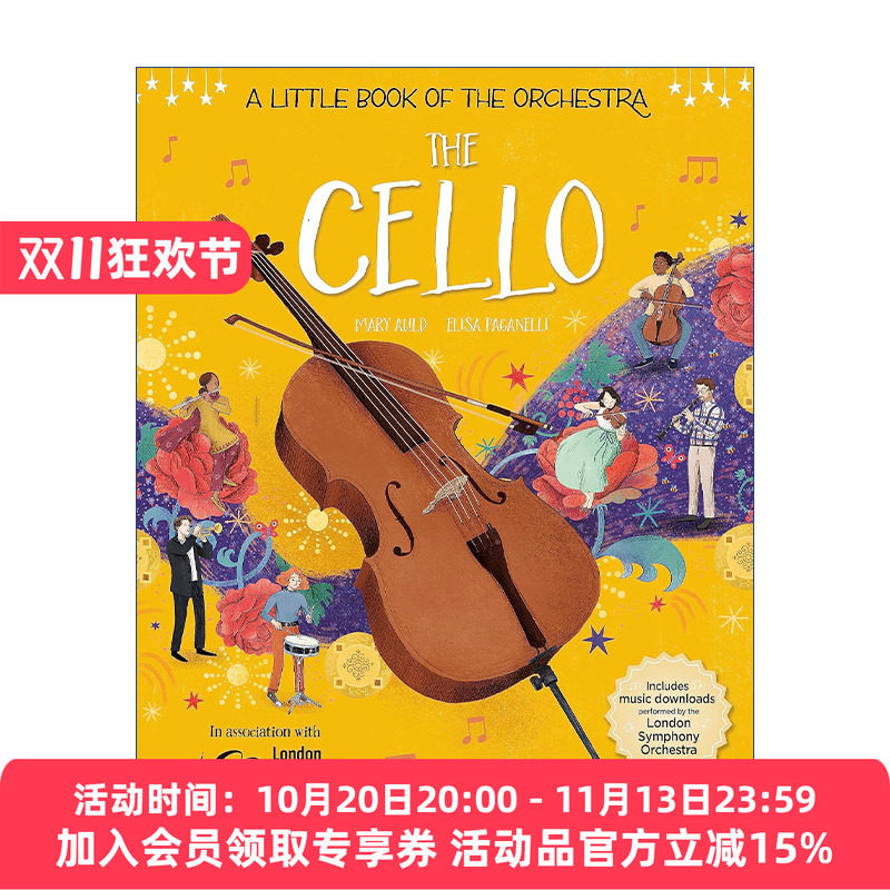 乐团小册子 英文原版 A Little Book of the Orchestra: The Cello 大提琴 儿童启蒙精装绘本 英文版 进口英语原版书籍
