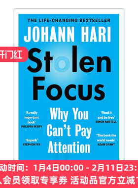 被偷走的注意力  英文原版 Stolen Focus 失联作者约翰·哈里新作 英文版 进口英语原版书籍