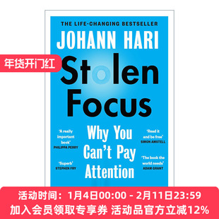被偷走的注意力  英文原版 Stolen Focus 失联作者约翰·哈里新作 英文版 进口英语原版书籍