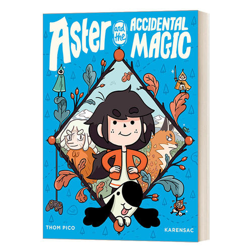 英文原版 Aster and the Accidental Magic Book 1 阿斯特尔系列1 意外魔术 全彩漫画绘本图画书 魔幻冒险故事 图像式小说 英文版