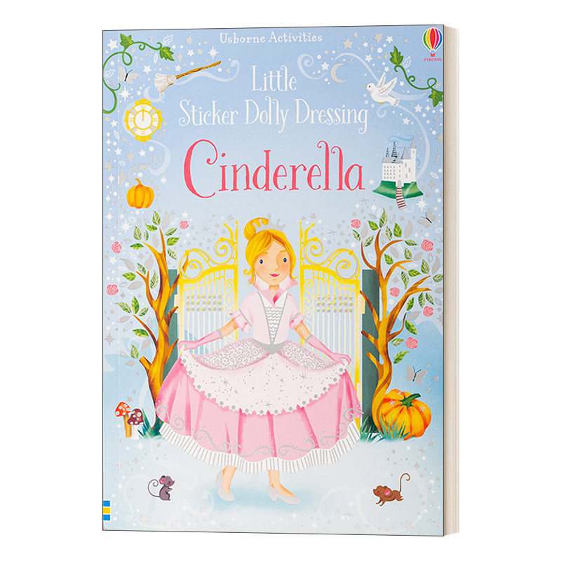 英文原版 Little Sticker Dolly Dressing Cinderella 多莉贴纸 灰姑娘 英文版 进口英语原版书籍
