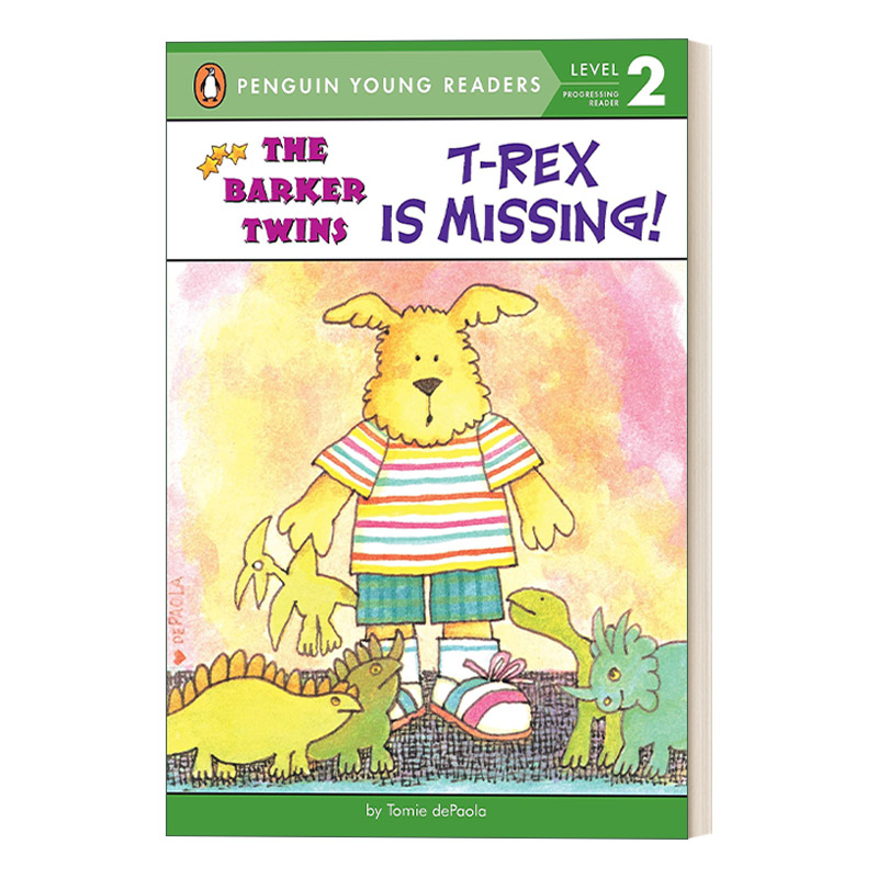 巴克双胞胎系列 英文原版 T-Rex Is Missing A Barkers Book The Barker Twins 霸王龙失踪啦 企鹅青少分级阅读2级 英文版 进口书