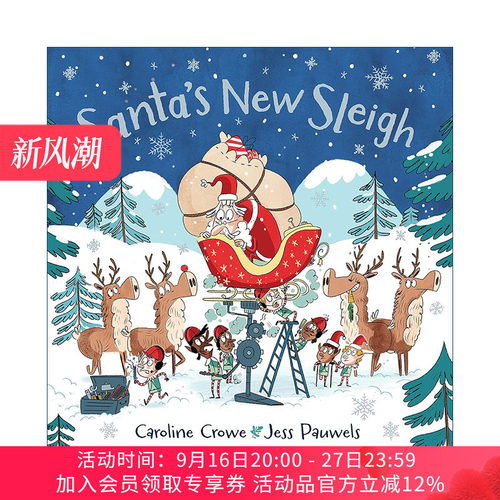 英文原版 Santa's New Sleigh 圣诞老人的新雪橇 Caroline Crowe儿童绘本 英文版 进口英语原版书籍