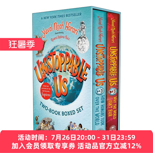 英文原版 Unstoppable Us The Two-Book Boxed Set 势不可挡的人类2册盒装套装 我们如何掌控世界 不可阻挡的我们 人类简史 儿童