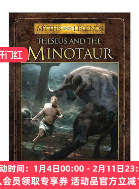 英文原版 Theseus and the Minotaur 忒修斯和牛头怪 彩色插画 神话传说再现系列 英文版 进口英语原版书籍