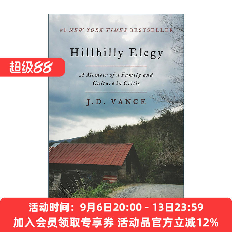 乡下人的悲歌 英文原版 Hillbilly Elegy J.D.万斯 美国生活回忆录 精装 英文版 进口英语原版书籍