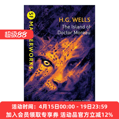 英文原版 The Island of Doctor Moreau 莫罗博士的岛 科幻大师作系列 乔治威尔斯H.G. Wells 英文版 进口英语原版书籍
