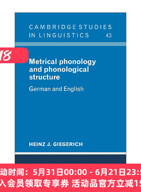英文原版 Metrical Phonology and Phonological Structure 节律音系与音系结构 剑桥语言学研究系列 英文版 进口英语原版书籍