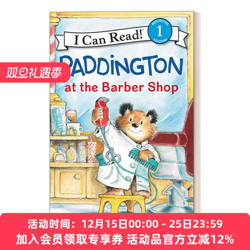 英文原版 I Can Read Level 1-Paddington at the Barber Shop帕丁顿熊I Can Read分级读物 英文版 进口英语原版书籍
