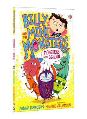 比利和迷你怪兽2怪兽去上学 全彩 英文原版 Billy and the Mini Monsters Monsters in the Dark Usborne儿童幽默桥梁章节进口书籍