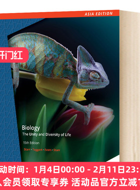 英文原版 Biology The Unity and Diversity of Life 生物学 生命的统一性与多样性 第15版 英文版 进口英语原版书籍