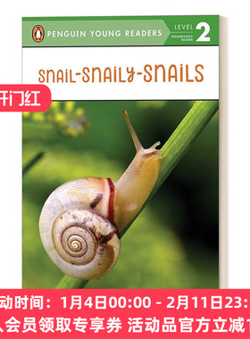 英文原版 Snail-Snaily-Snails-Penguin Young Readers Level2 小蜗牛 企鹅青少分级阅读2级读物 动物主题 英文版 进口英语原版书