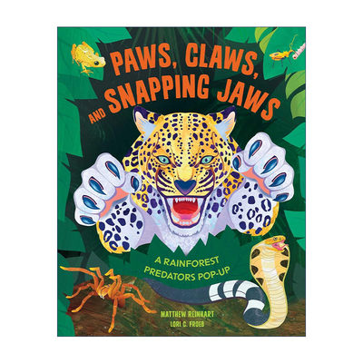 英文原版 Paws Claws and Snapping Jaws Pop-Up Book 森林动物 立体书 英文版 进口英语原版书籍