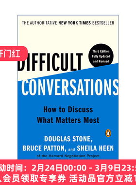 英文原版 Difficult Conversations 高难度谈话 第三版 Douglas Stone 英文版 进口英语原版书籍