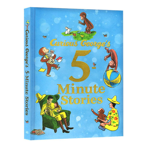 好奇猴乔治5分钟故事集 英文原版 Curious George's 5 Minute Stories 13个故事精装合辑 睡前绘本图画故事书 英文版进口英语书籍